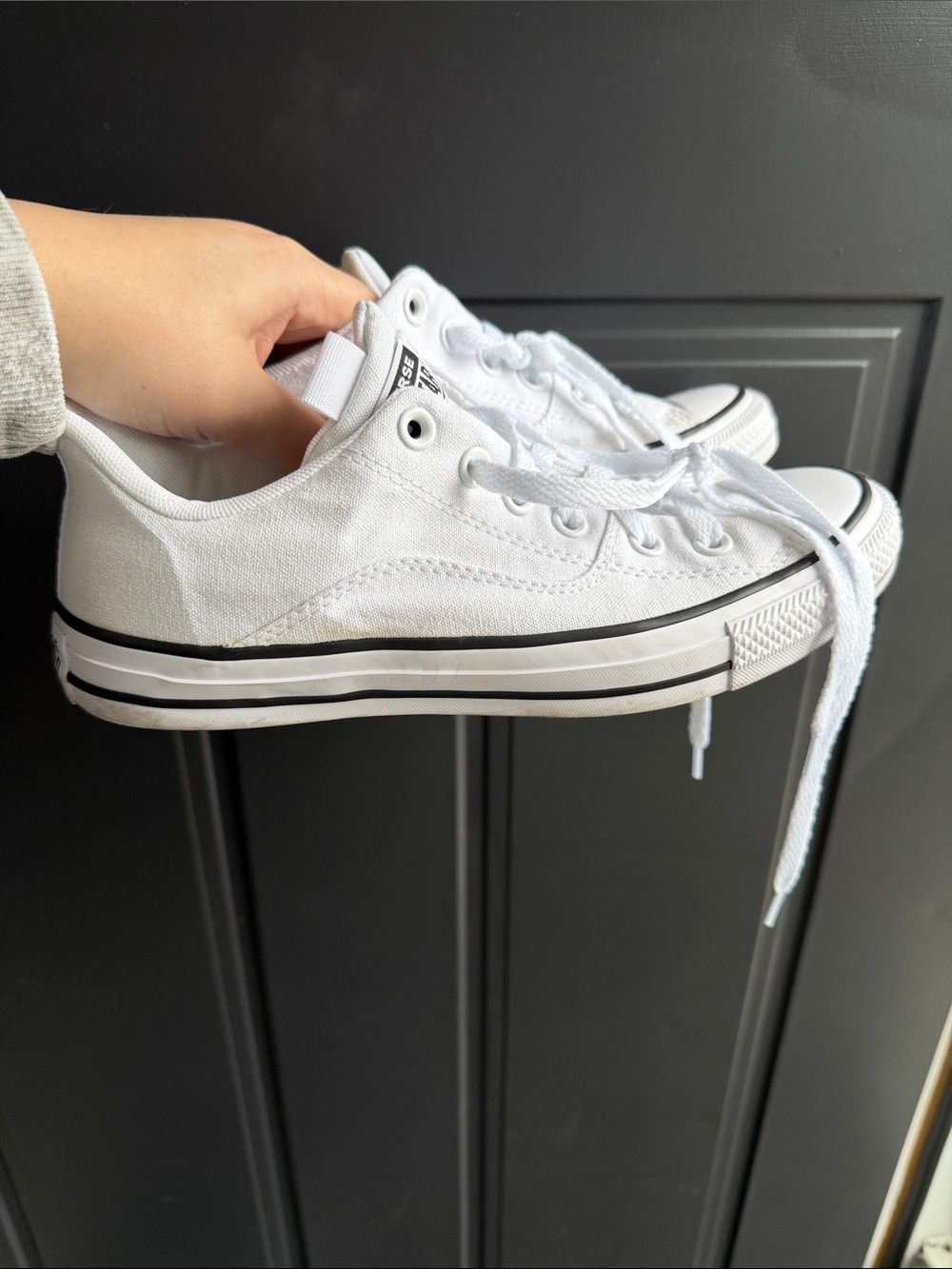 Converse Women’s White Rave Low-Top Sneaker with Black Stripe - Picture 5 of 10